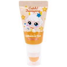CHARMZONE Catch! Teeny Tiny Ping Solchiping雙頭兒童護唇膏 2g+唇彩 9g, 1個, 橙色(潤唇膏),橙色(色調)