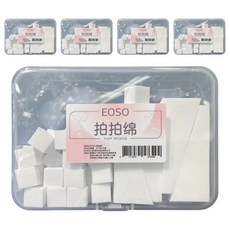 EOSO 拍拍綿 梯形 4個 + 豆腐塊 30個, 5盒, 白色