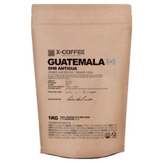 X-COFFEE 瓜地馬拉安提瓜咖啡豆 SHB, 無研磨咖啡豆, 1kg, 1包