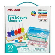 miniland 透光幾何圖形分類疊疊穿繩 1組, 不適用