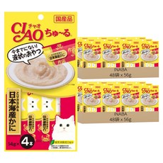 INABA CIAO 啾嚕 肉泥, 雞肉 + 日本蟹, 56g, 96袋