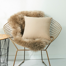 菓拉小舖 莫蘭迪舒心絨抱枕枕套 45 x 45cm 奶茶色 簡約風, 1個