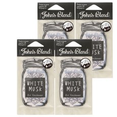 John's Blend 室內香氛吊掛式紙片, 白麝香, 4片