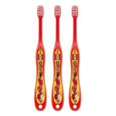 Skater 嬰幼兒軟毛牙刷 0~3歲, 多美車, 1入, 3支