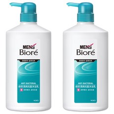MEN's Biore 台灣公司貨 男性專用 綠茶清爽抗菌沐浴乳, 750ml, 2瓶