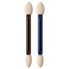 台灣 COSMOS B 資眼棒 2入, 1包, Black Handle/White Bristles