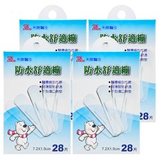 利聯醫技 防水透氣繃 7.2*1.9cm, 28片, 4盒