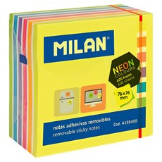 MILAN 霓虹便利貼 76mm 7色, 霓虹, 400張, 1個