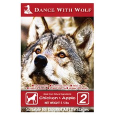 DANCE WITH WOLF 之與狼共舞 狗糧, 農場雞肉蘋果, 5.5lb, 1袋