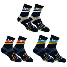 woawoa 【四向止滑】能量激發登山襪-中高筒-l-3入組, 黑色, 3雙
