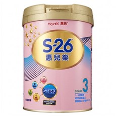 Wyeth 惠氏 S-26 惠兒樂幼兒成長配方奶粉 再升級版 3號 1~3歲, 850g, 1罐, 1罐