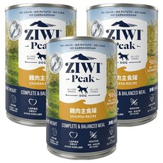 ZIWI Peak 滋益巔峰 鮮肉主食狗罐頭, 放牧雞肉, 390g, 3罐