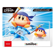 Nintendo 任天堂 amiibo 卡比的馭天飛行者系列公仔, 頭巾瓦豆魯迪&羽翼之星, 1個, 單一型號