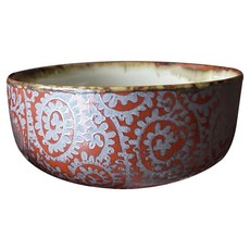 Minoya 美濃燒 赤彩唐草4缽 日本製 11.5 x 5cm 300ml, 赤彩唐草, 1個