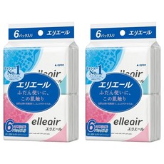 elleair 艾黎艾爾 柔膚細緻隨身面紙, 6包, 2袋