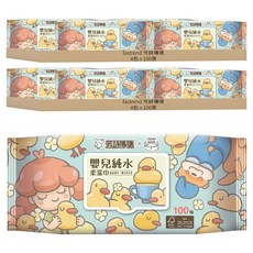 fastrend 芳詩傳德 X Duga&Hook 超純水柔濕巾 嬰兒適用 掀蓋式, 100張, 8包