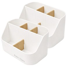 PICKYPICKS 書桌多功能收納盒 + 隔板 3p 組, 2個, 混合色