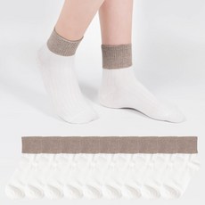 시너싹스 여성용 파스텔 카바 단목 양말 10켤레
