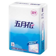 五月花 平版衛生紙 單層 300抽, 6包, 1袋