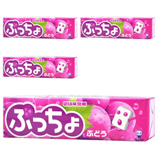 UHA 味覺糖 普超條糖 葡萄味, 50g, 4條