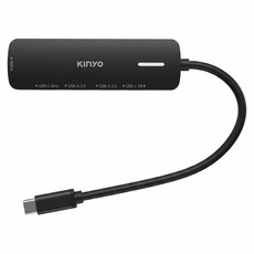 Kinyo 五合一多功能擴充座 97 x 28.5 x 11.2mm 38.2g, 黑色, 1個