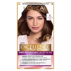 L'OREAL PARiS 巴黎萊雅 台灣公司貨 優媚霜三重護髮雙管染髮霜, 5 淺棕, 1組