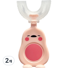 Nawaagi U型幼兒牙刷, 1入, 粉紅鴨, 2個