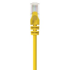 POLYWELL 寶利威爾 CAT6 高速網路線 RJ45福祿克認證 PW15-W58-D003, 黃色, 1條, 0.3m
