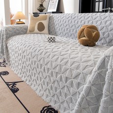 Allode 風車圖案柔軟沙發套, 1個, 04 淺灰色