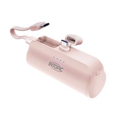 INTOPIC 廣鼎 迷你口袋式行動電源 Type-C 79 x 46 x 27mm 95g, PW-507C, 粉色