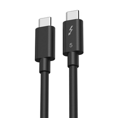 Pasidal Thunderbolt 5線 Passive 充電線 USB-C 80Gbps PD3.1 240W 4K 6K 8K, 0.5m, 黑色, 1條