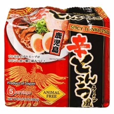 HIGASHIMARU 鹿兒島 香辣豚骨風味拉麵 78g, 5包