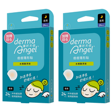 derma Angel 護妍天使 隱形痘痘貼 水楊酸添加夜用24片 + 加贈6片, 30片, 2盒