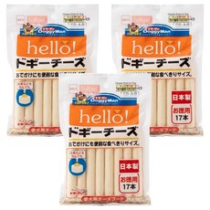 DoggyMan Hello起司條, 減鹽起司, 214g, 3袋