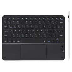 DTAudio iPad Bluetooth 鍵盤 觸控筆 套組 軌跡觸控板 倉頡 注音 黑色 DTA-BK100