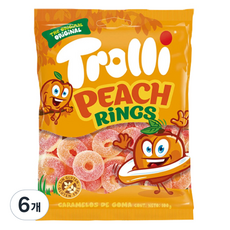 Trolli 甜甜圈造型軟糖 水蜜桃口味, 100g, 6包