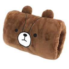 British Bear 英國熊 暖手抱枕, 棕色