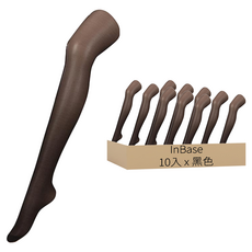 InBase 緊密高彈力加長款褲襪 20D 10入