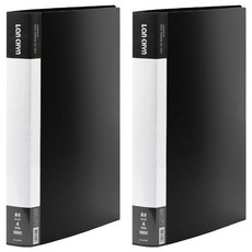 Lan CHYn 連勤牌文具 pp馬卡色系四孔3/4/圓型夾 小背寬 lc-6001-4r k, 黑色, 2個