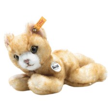 Steiff 德國金耳釦泰迪熊 Mimmi kitten 黃標玩偶, 14cm, 貓, 1個