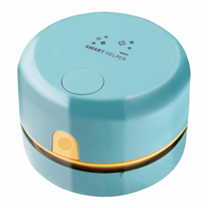 無品牌 USB充電式 桌面吸塵器 藍綠色 2段 超強吸力 掌心大小 尼龍刷頭