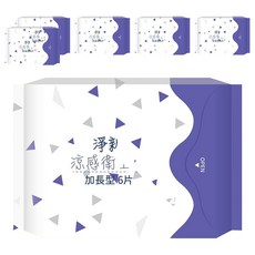 淨新科技 涼感衛生棉/衛生巾, 夜用加長型33cm, 6片, 6包