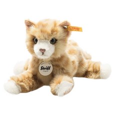 Steiff 德國金耳釦泰迪熊 Mimmi cat 黃標玩偶, 24cm, 貓, 1個