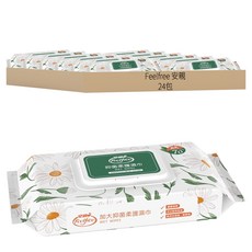 Feelfree 安親 抑菌濕巾 掀蓋包 加大, 1包, 24包, 40gsm