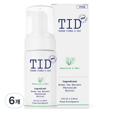 TID Clean Care溫和清涼泡沫牙膏 牙齦敏感者適用, 100ml, 6個