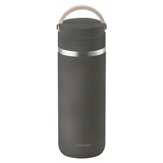LocknLock 樂扣樂扣 都會兩用提帶保溫瓶, 銀圈深灰, 1個, 475ml