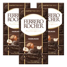 FERRERO ROCHER 金莎 金莎榛果碎黑巧克力片, 90g, 3盒