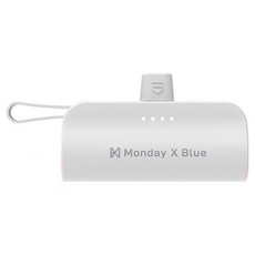 膠囊行動電源 USB-C 4900mAh, PB0004CC, 白色 + 黑色