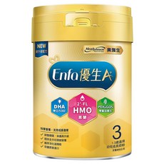 Mead Johnson 美強生 Enfa A+ 優生3號幼兒成長奶粉 HMO新配方 1~3歲, 850g, 1罐