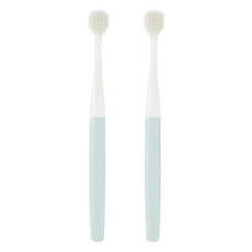 MUJI 無印良品 可替換刷頭的牙刷 寬刷頭/柔軟刷毛 藍色, 2支, 1入